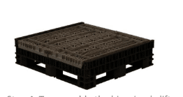 folded collapsible pallet bin